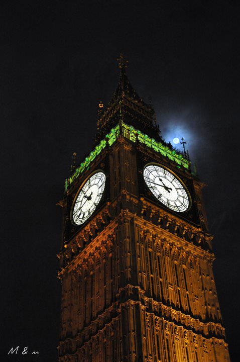London with Full Moon