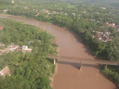 Luang Prabang ο ποταμός mekong απο το αεροπλάνο.