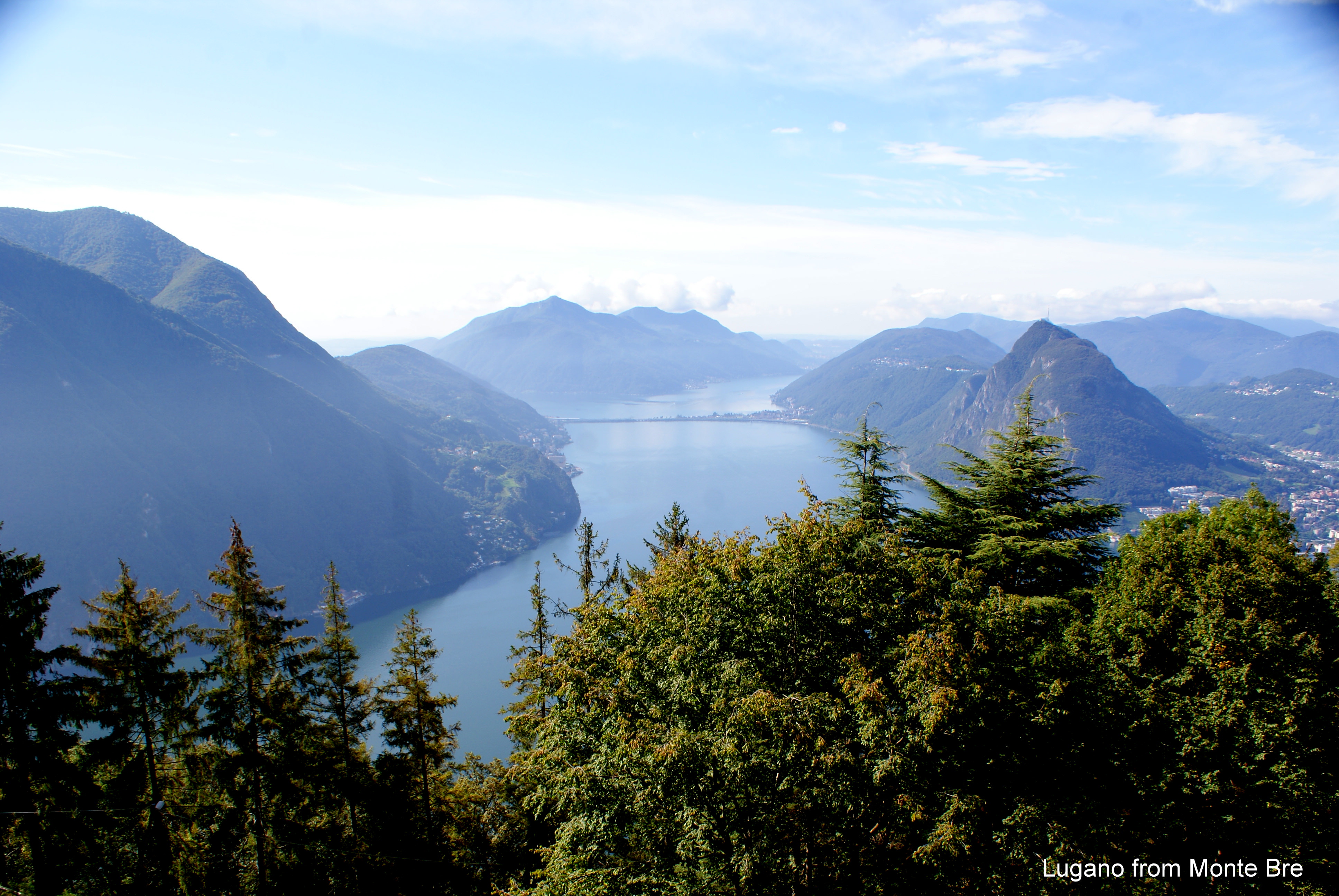 Lugano lake from Monte Bre