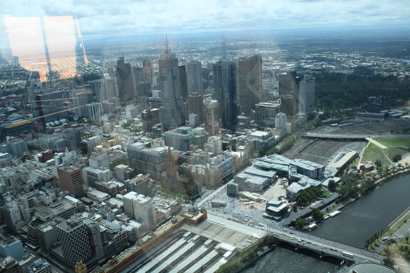 melbourne view from Eureka Tower-skydeck 88-federation square