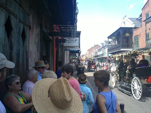 Outside Preservation Hall, new Orleans, Louisiana, USA