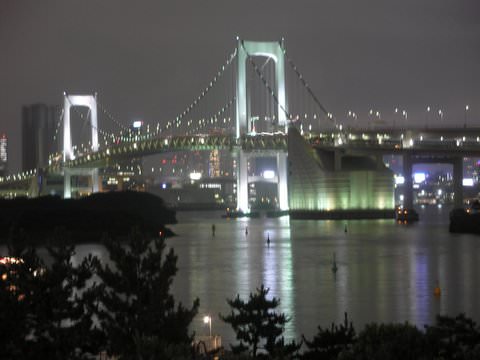 Rainbow bridge by night...