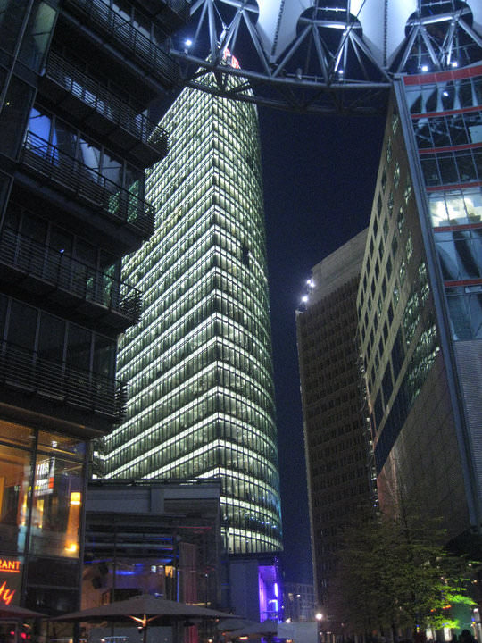 Sony center by night