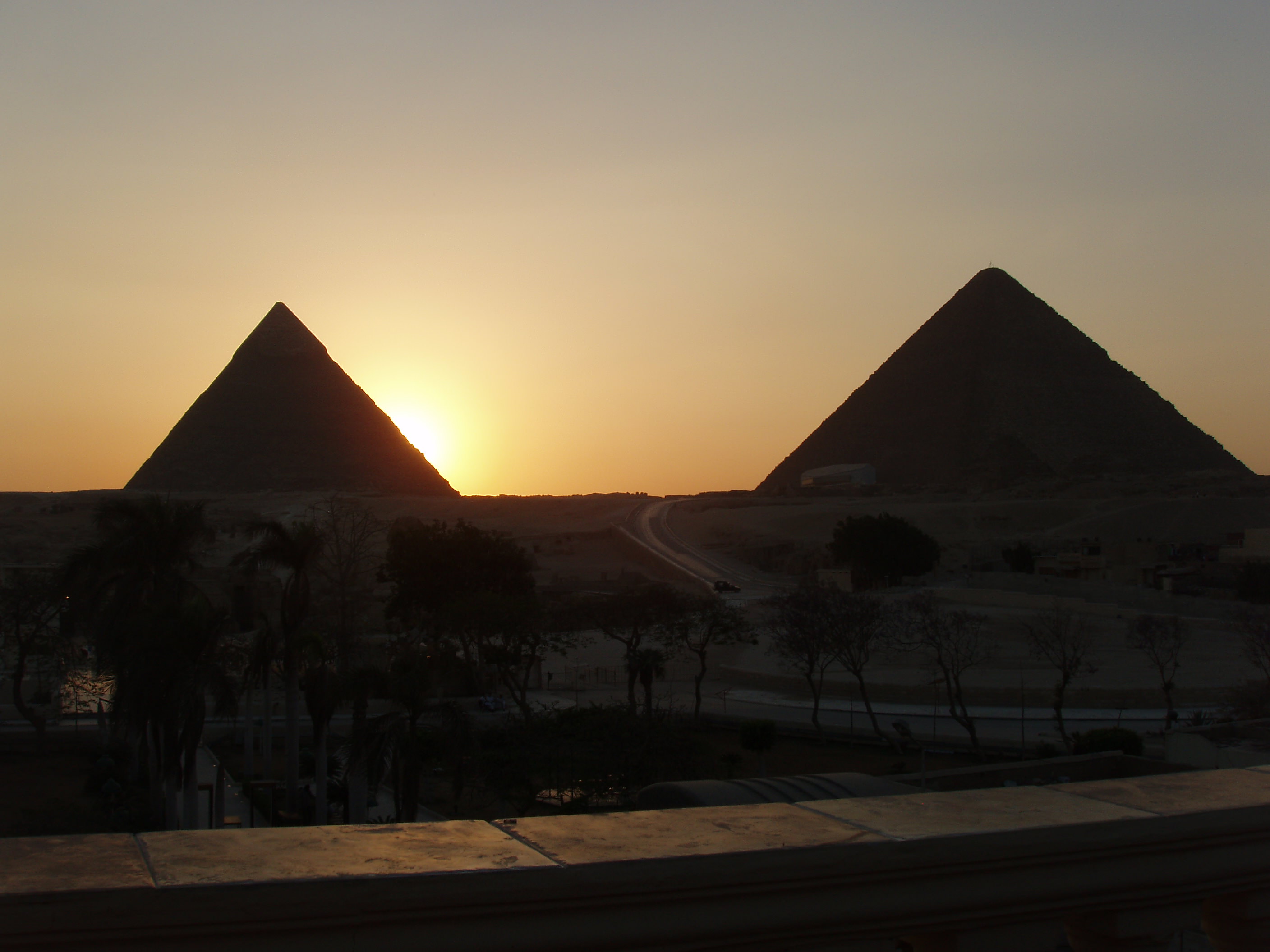 Sunset view of Pyramids - Egypt
