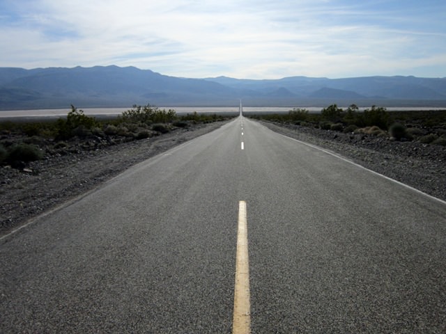 The road through Death Valley, CA