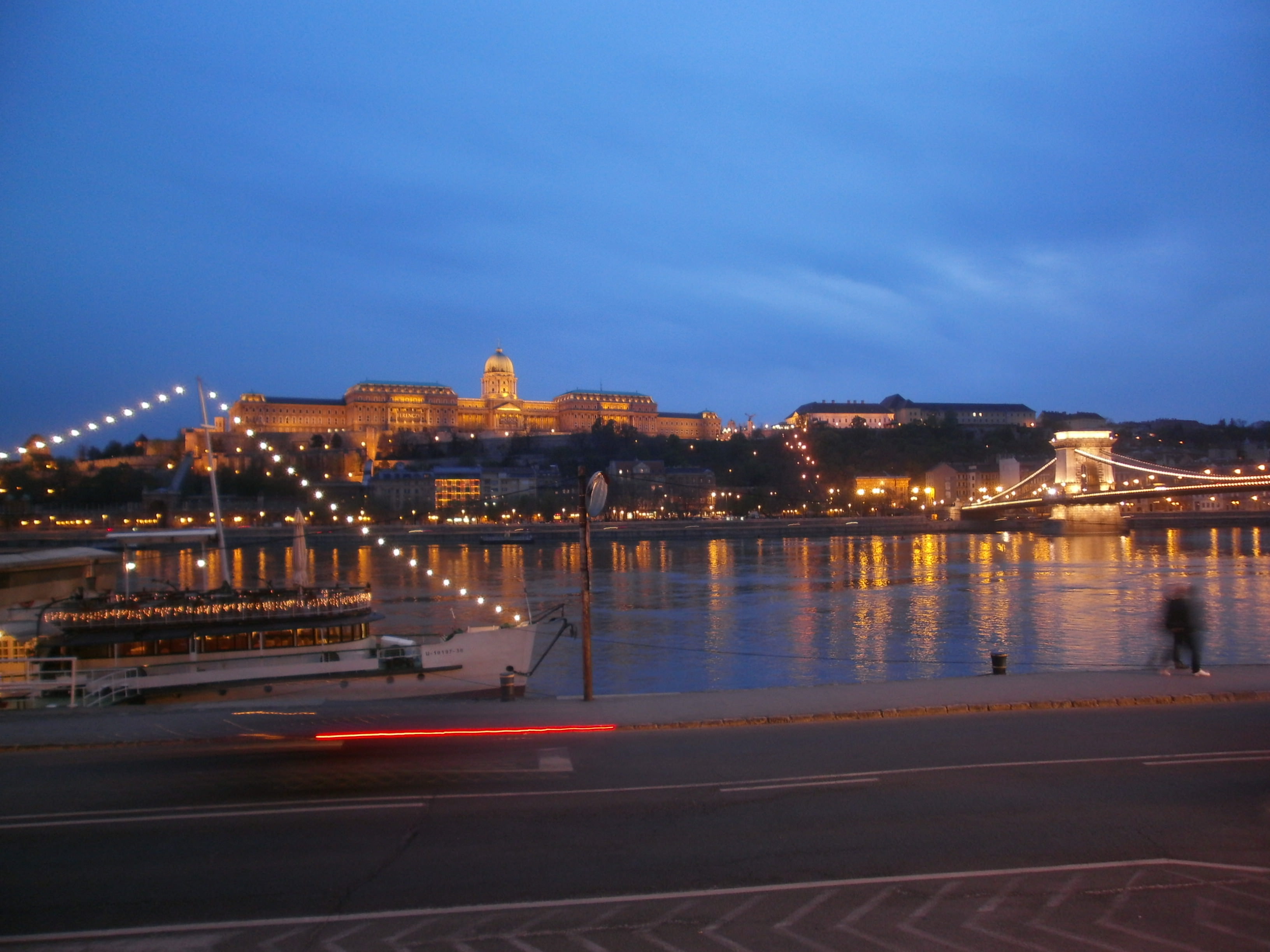 The view of castle and chain Bridge - Budapest