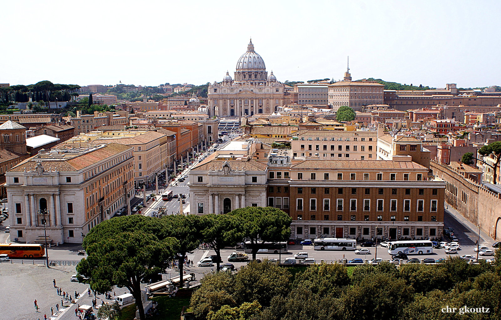 Vatican-Basilica Di San Giovanni In Laterano From Castel Sant'Angelo