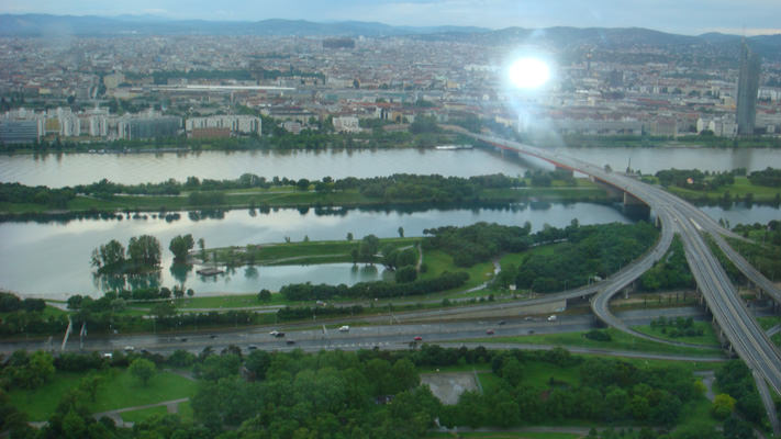 Vienna view from Danube Tower