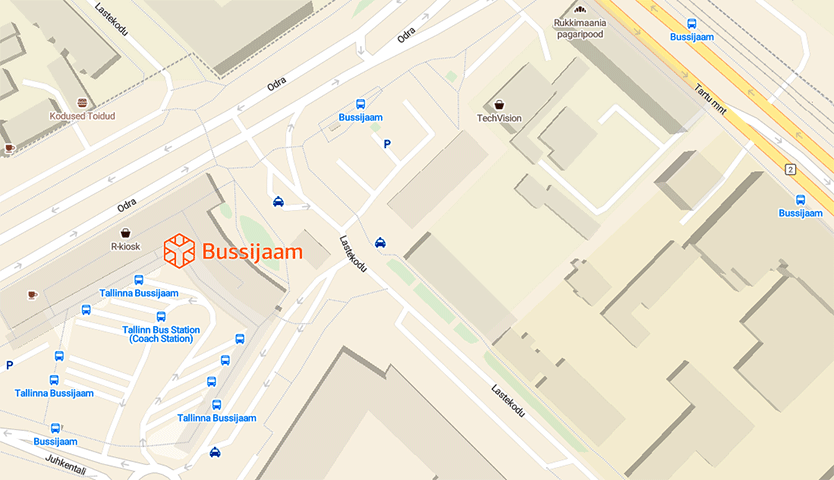 Χάρτης τοποθεσίας του σταθμού λεωφορείων του Ταλίν